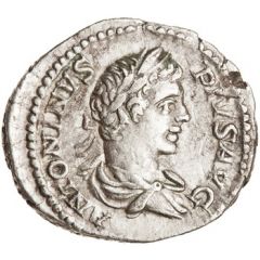 Denarius - Caracalla LIBERALITAS AVGG V, Liberalitas
