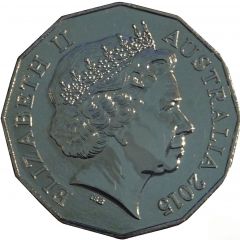 50 Cents - Elizabeth II 4th Portrait - Australians at War - El Alamein