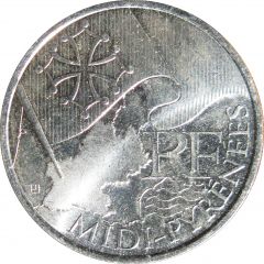 10 Euros Midi-Pyrénées, 1st type