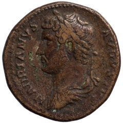 Dupondius or As - Hadrian IVSTITIA AVG COS III P P S C, Justitia