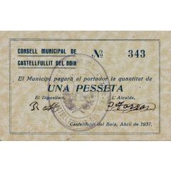 1 Peseta Castellfollit del Boix