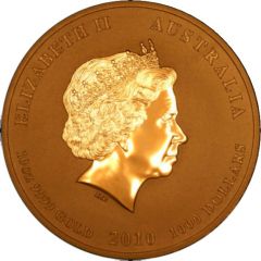 1000 Dollars - Elizabeth II 4th Portrait - Year of the Tiger - Gold Bullion Coin