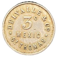 3 Cents - Delvalle & Co. St. Thomas