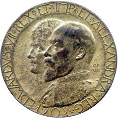 Token - Edward VII Coronation, Heaton, brass, 34mm