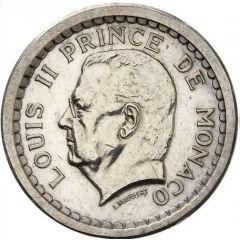 1 Franc - Louis II Silver Piedfort Essai