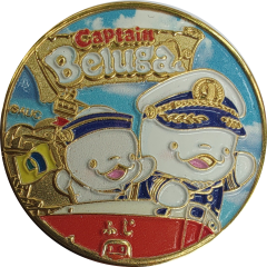 Medal - Port of Nagoya Public Aquarium Captain Beluga, colored sky