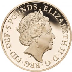 5 Pounds - Elizabeth II King Canute, Gold Proof