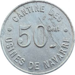 50 Centimes - Cantine des Usines de Navarre - Évreux 27
