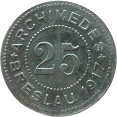 25 Pfennigs - Breslau Archimedes