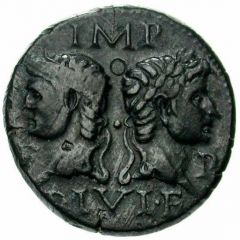 Dupondius - Augustus and Agrippa COL NEM