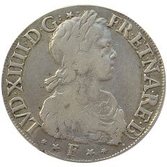 Ecu of Bearn with long wick - Louis XIV