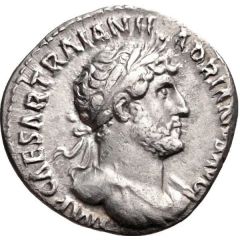 Denarius - Hadrian P M TR P COS III LIBERAL AVG III, Liberalitas