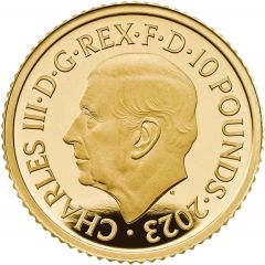 10 Pounds - Charles III 1/10 oz Fine Gold