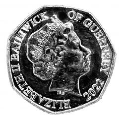 50 Pence - Elizabeth II Head of the House of Windsor, Silver and Gold Plated