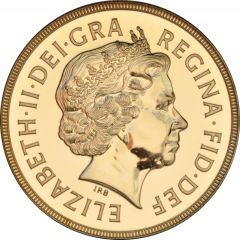 5 Sovereigns - Elizabeth II 4th portrait, Brilliant Uncirculated