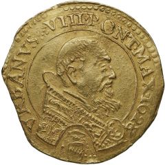 Quadruple Gold Ecu - Urban VIII Francis Barberini Legate, Cosimo Bardi Vice-Legate