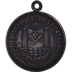 Masonic Medal - 25th Anniversary of The Doric Lodge Hamilton, Ontario