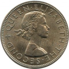 1/2 Crown - Elizabeth II 1st portrait