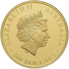 500 Dollars - Elizabeth II 4th Portrait - Australian Stock Horse - Gold Bullion Coin