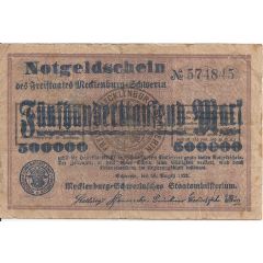 500 000 Mark Mecklenburg-Schwerinsches Staatsministerium