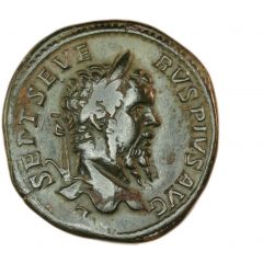 Sestertius - Septimius Severus VICT BRIT P M TR P XIX COS III P P S C, Victory