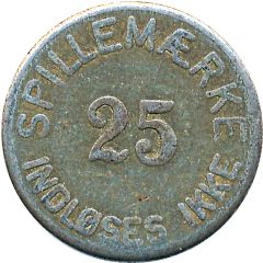25 Spillemærke - Indløses Ikke