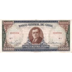50 Escudos Overprint on 50 000 Pesos P#123
