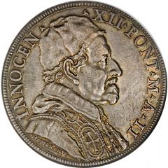 1 Piastra - Innocenzo XII DEVS PACIS CONTERET SATANAM - St. Michael