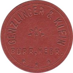 1 Dollar - Genzlinger and Klein Burr, Nebraska