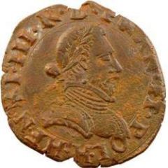 Double Tournois - Henri III La Rochelle mint, 2nd type