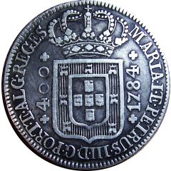 Cruzado Novo - Maria I and Pedro III High crown