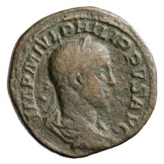 Sestertius - Philippus II and Philippus I LIBERALITAS AVGG II S C
