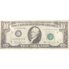 10 Dollars Federal Reserve Note, small portrait