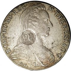 920 Réis - Carlos I Countermark `PM` over 1 Thaler/Austria