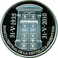 1 Peso 75th Anniversary of B.C.R.A.