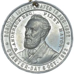 Medal Thornaby-on-Tees, white metal