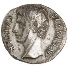 Denarius - Augustus SIGNIS RECEPTIS, Mars