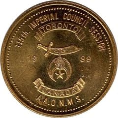 Medal - 115th Imperial Council Session Toronto, Ontario