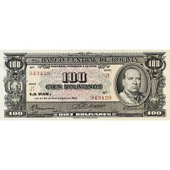 100 Bolivianos Law of 20.12.1945, 2nd Issue