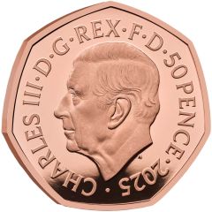 50 Pence - Charles III The Patronus, Gold Proof