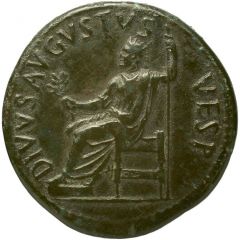 Sestertius - Vespasian IMP T CAES DIVI VESP F AVG P M TR P P P COS VIII