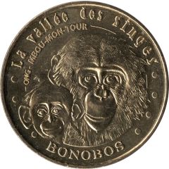 Monnaie de Paris Tourist Token - La Vallée des Singes Bonobos