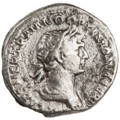 Quinarius - Trajan P M TR P COS VI P P S P Q R, Victory