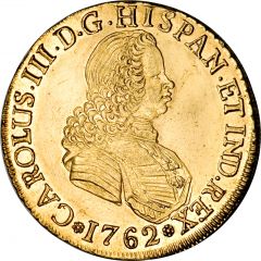 8 Escudos - Carlos III bust of Fernando VI