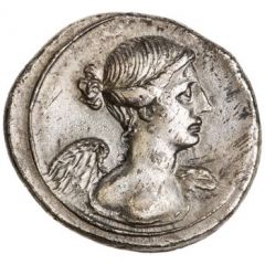 Denarius CAESAR DIVI F, Victory and Neptune