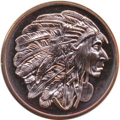 1 Ounce Copper - Golden State Mint Medallion Chief