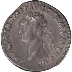 Denarius - Domitian IMP XIIII COS XIII CENS P P P, Minerva
