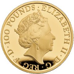 100 Pounds - Elizabeth II Griffin of Edward III, Gold Proof