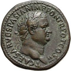 Sestertius - Titus CAESAR DOMITIAN COS DES II S C