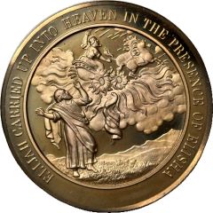 Medal - Thomason Medallic Bible Elijah Carried into Heaven